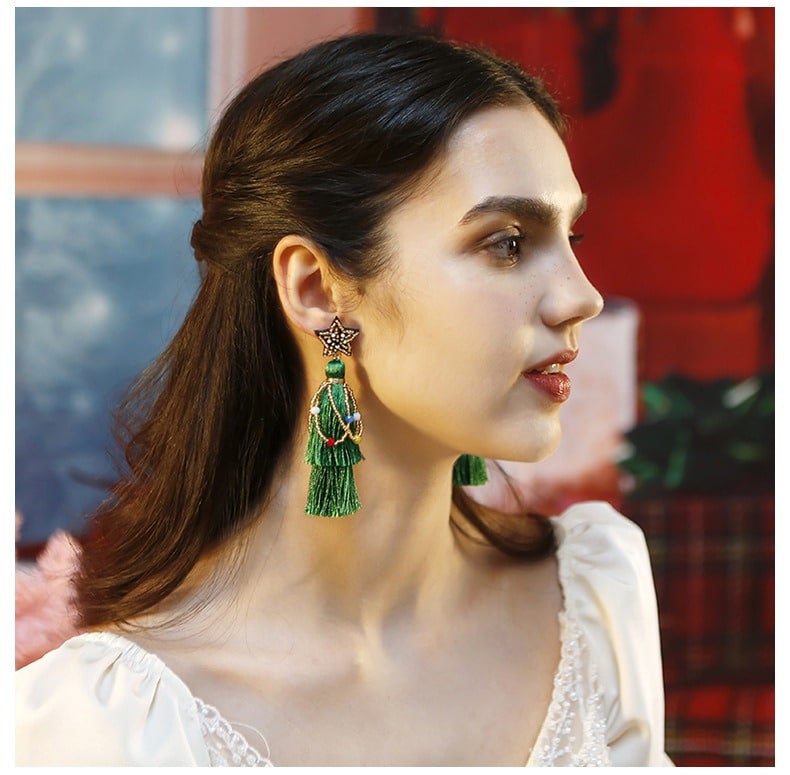 Christmas tree earrings 11